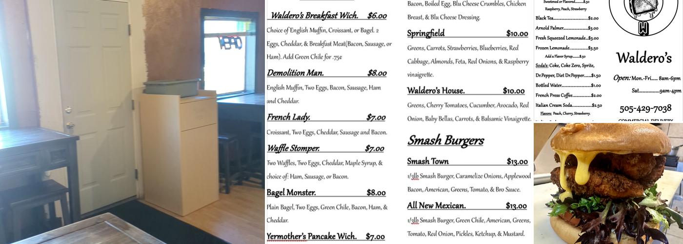 Waldero's Wich's LTD. Company Menu