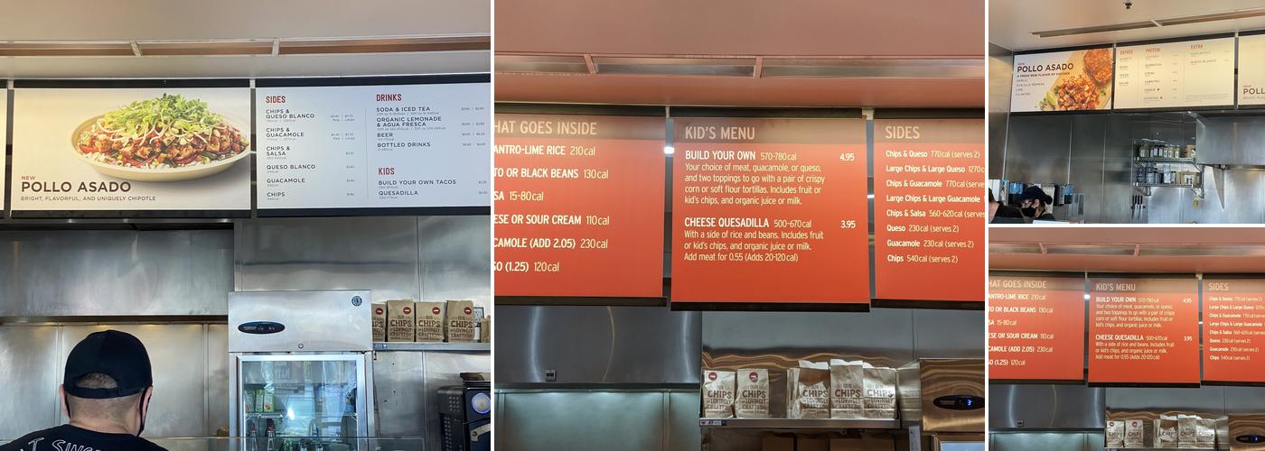 Chipotle Mexican Grill Menu