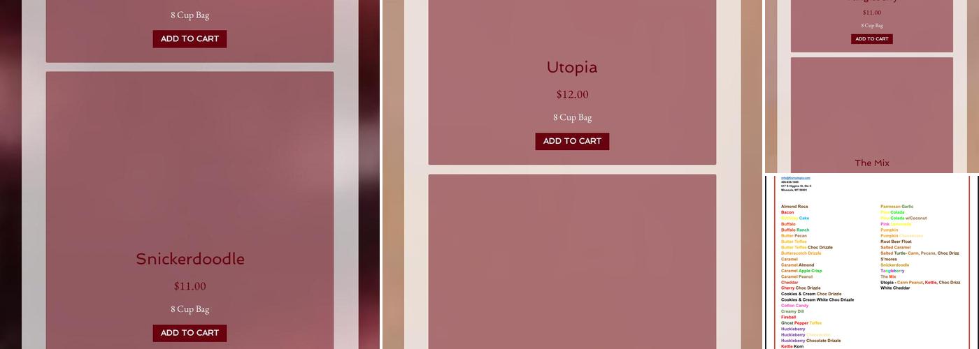 Kornutopia Menu