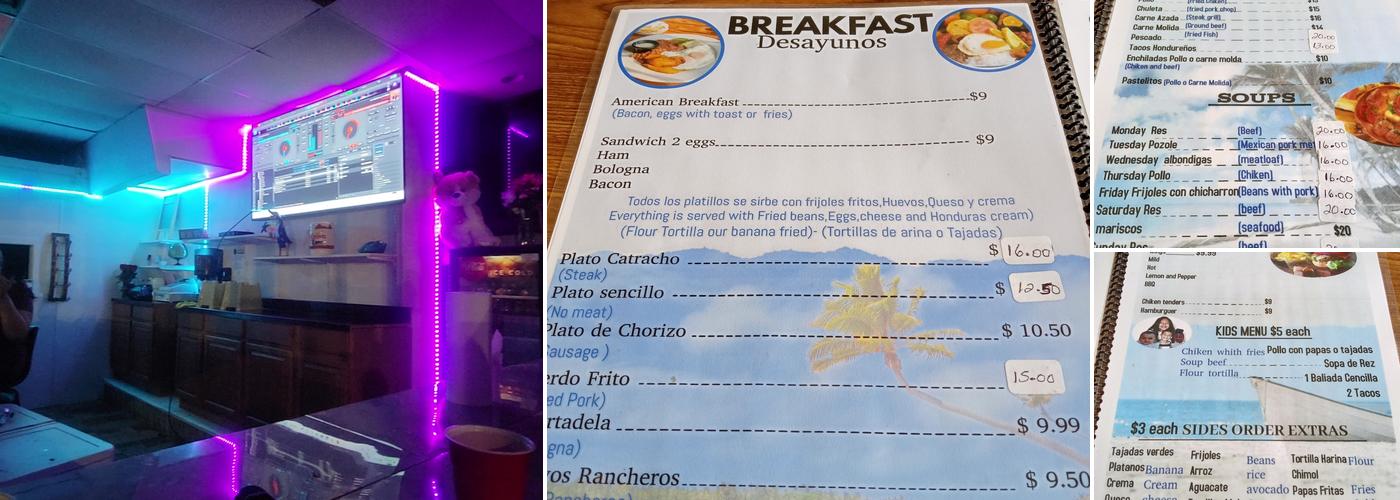 Ceibita Restaurant Menu