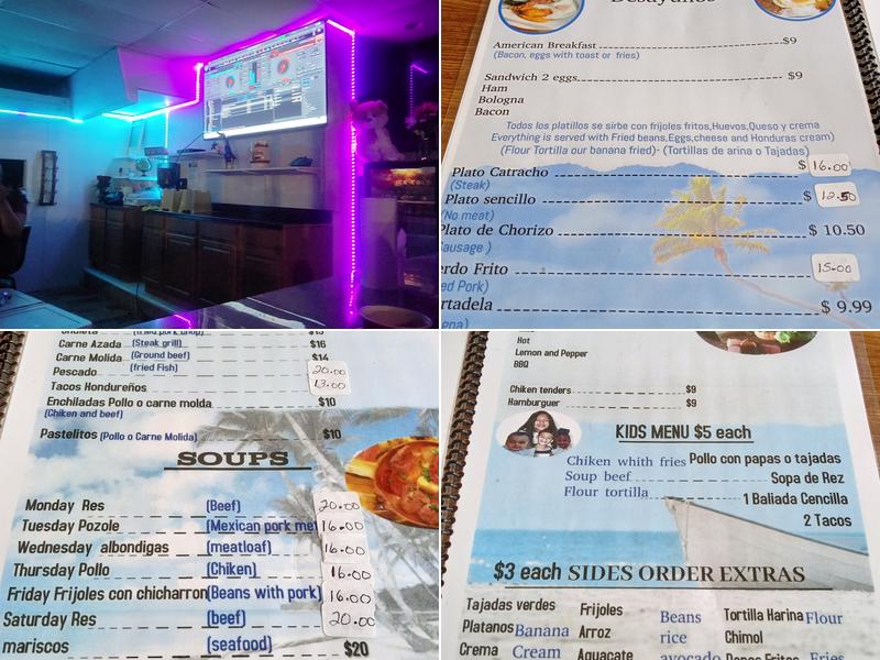 Ceibita Restaurant Menu