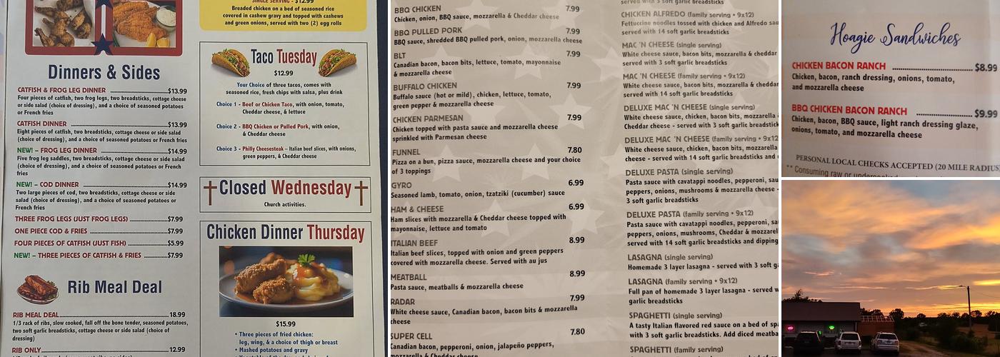 Spinners Restaurant Menu