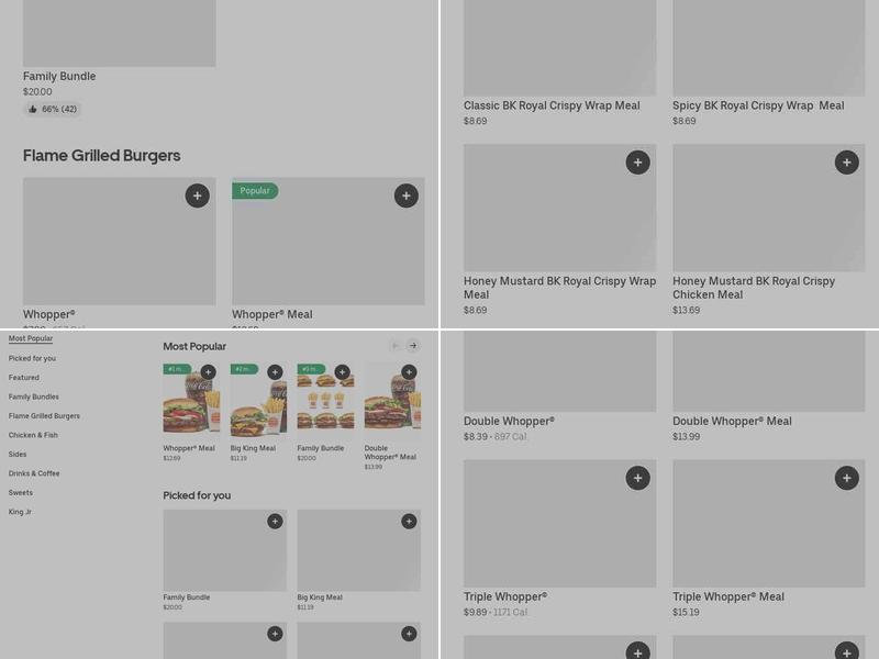 Burger King Menu