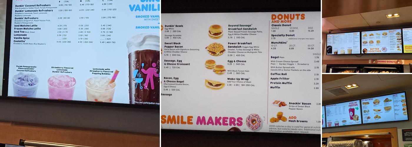 Dunkin' Menu