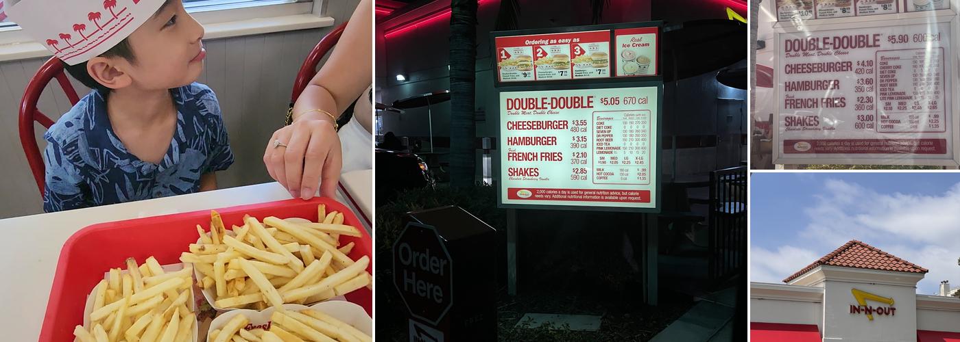 In-N-Out Burger Menu