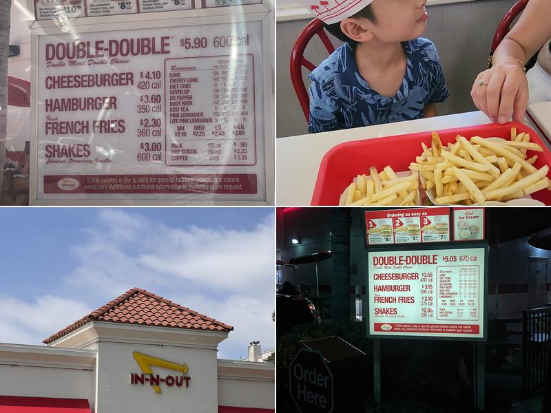 In-N-Out Burger Menu