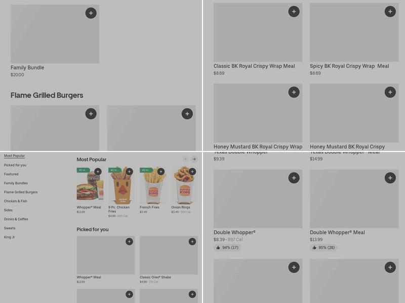 Burger King Menu