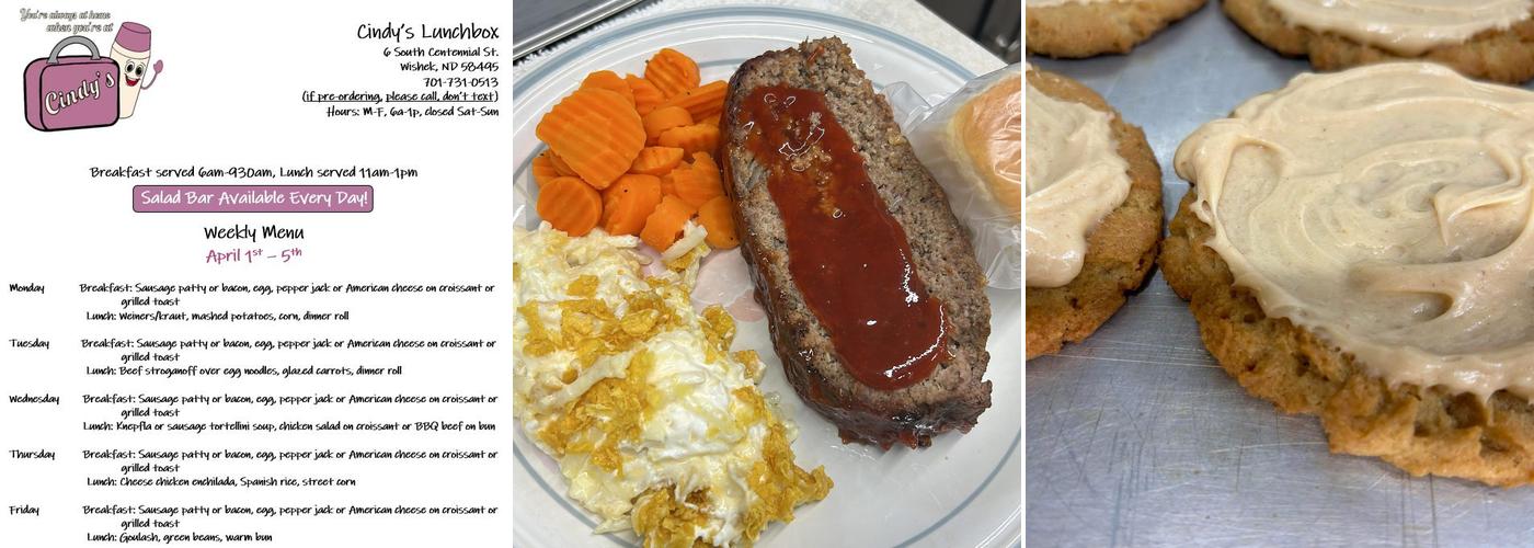 Cindy's Lunchbox Menu