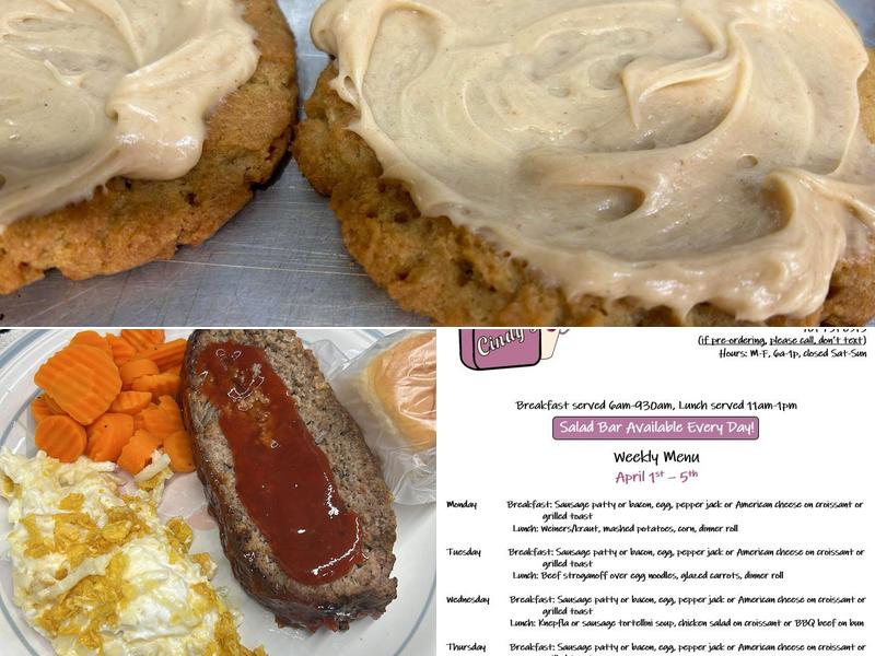 Cindy's Lunchbox Menu