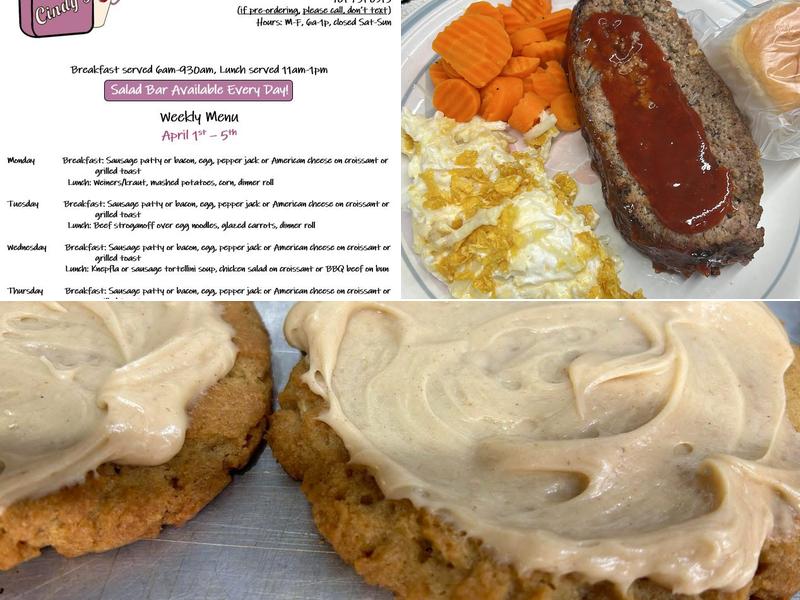Cindy's Lunchbox Menu