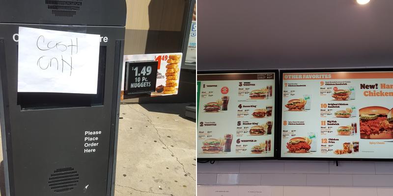 Burger King Menu