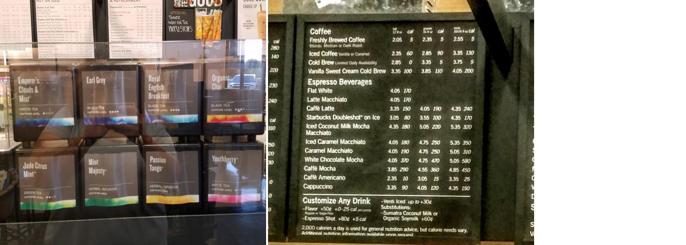Starbucks Menu