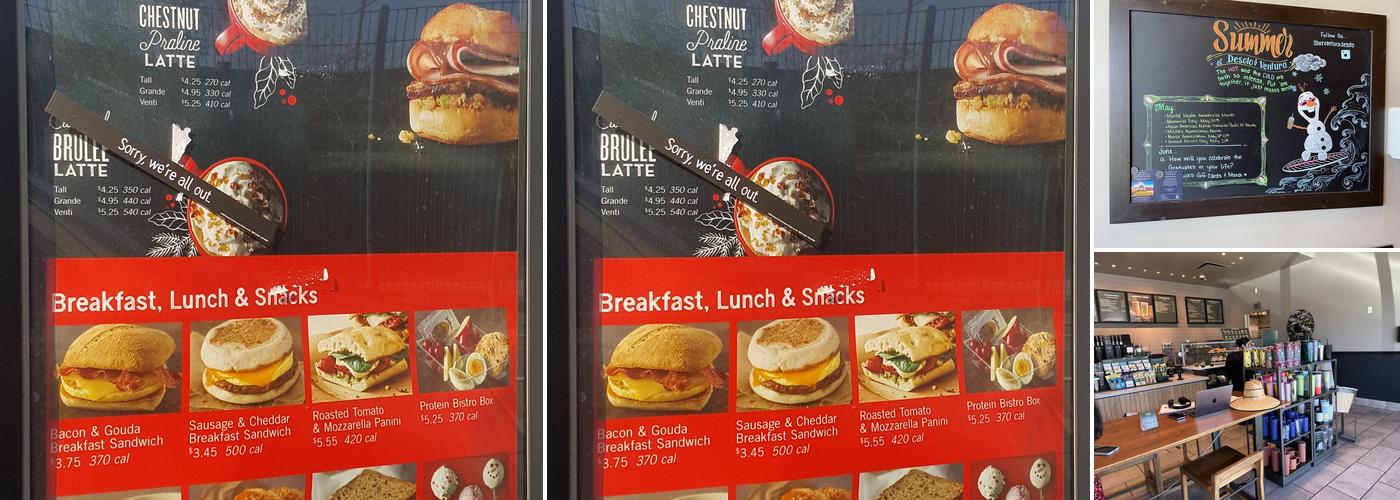 Starbucks Menu
