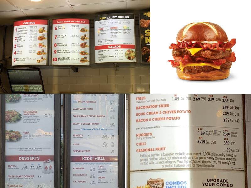 Wendy's Menu