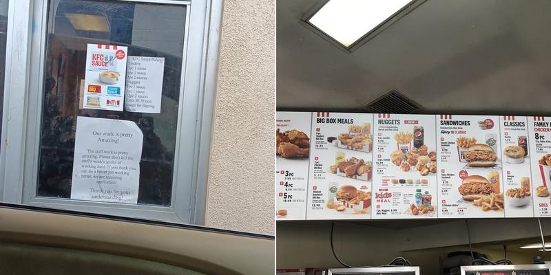 KFC Menu