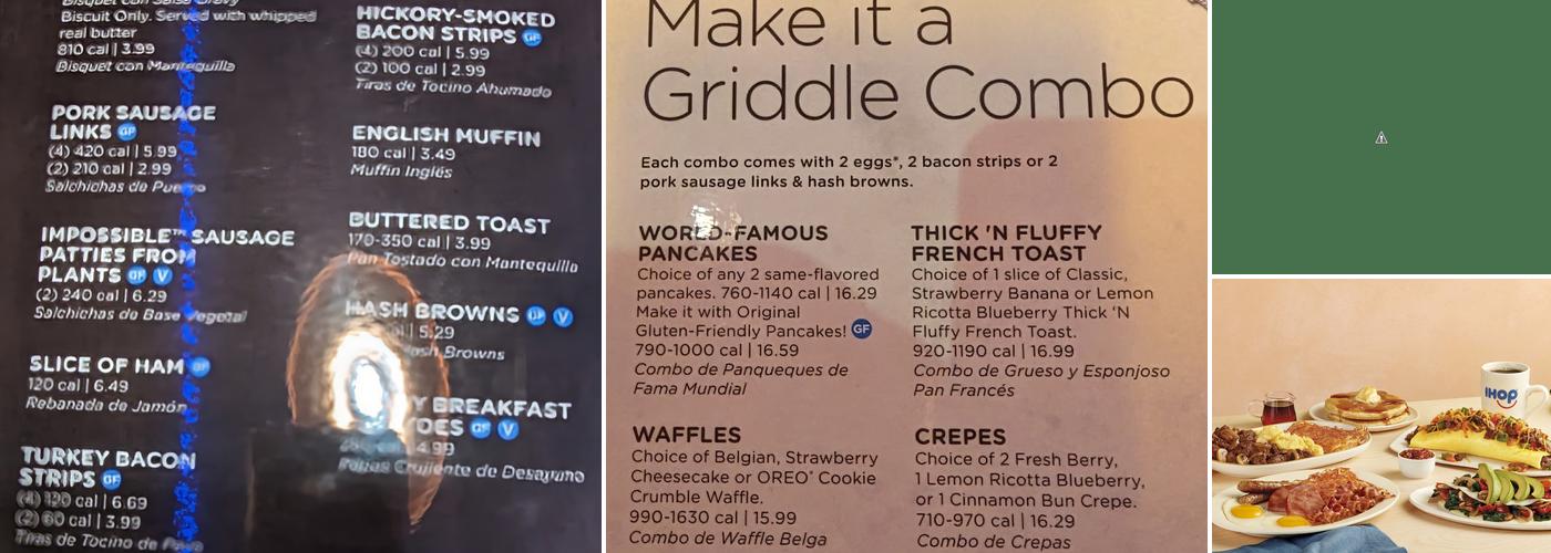 IHOP Menu