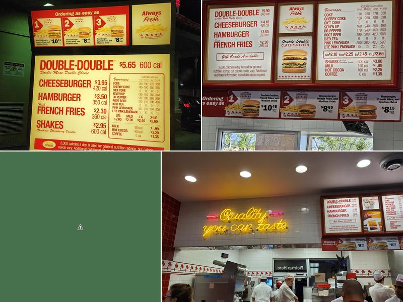 In-N-Out Burger Menu