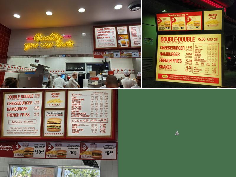 In-N-Out Burger Menu
