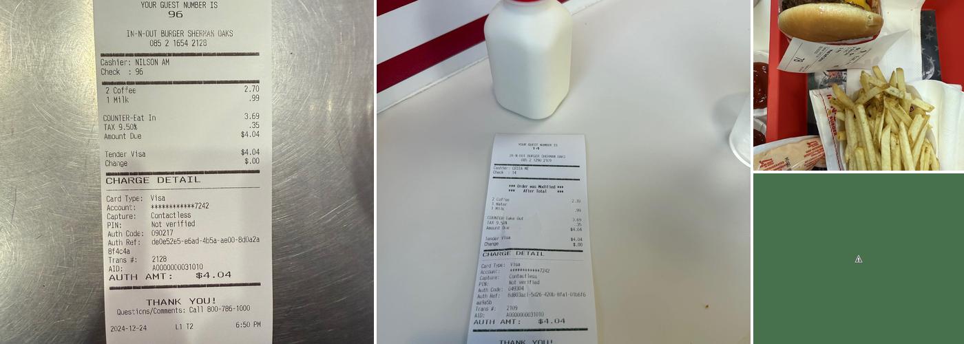 In-N-Out Burger Menu