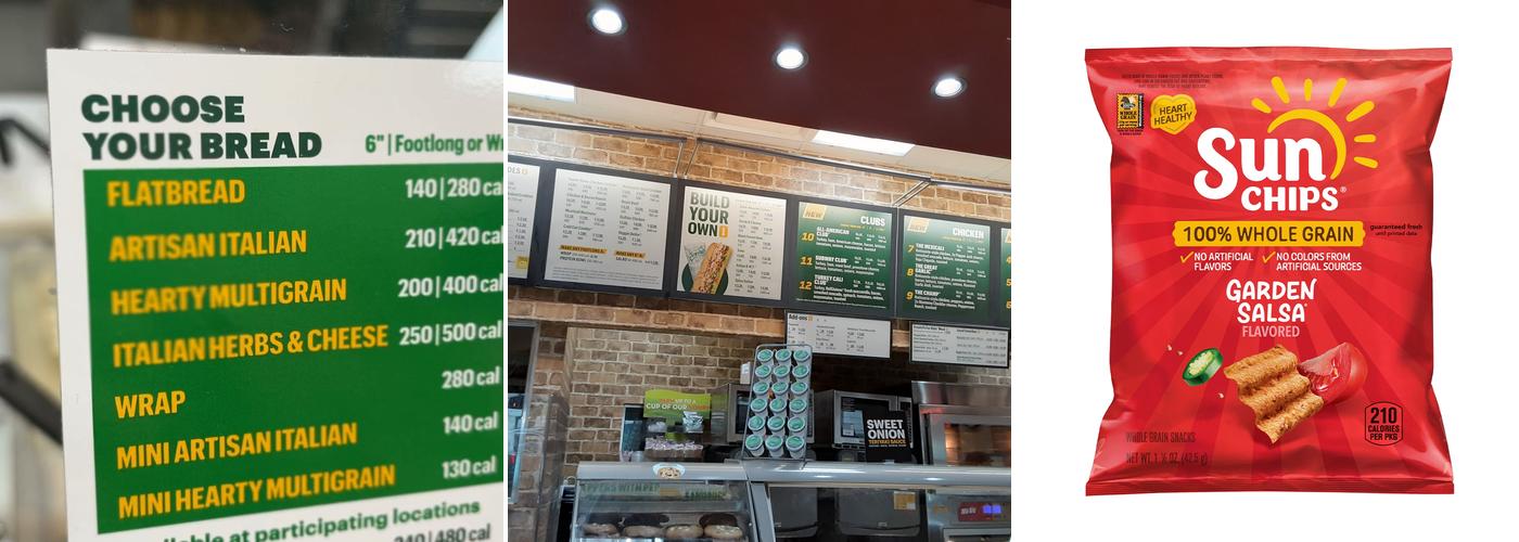 Subway Menu