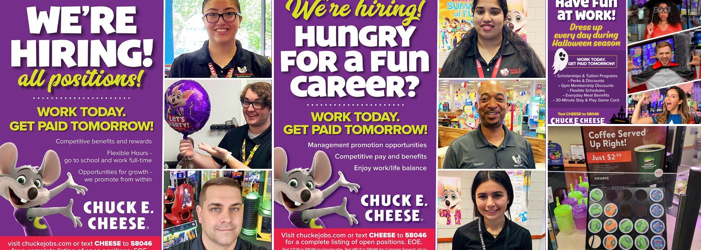 Chuck E. Cheese Menu