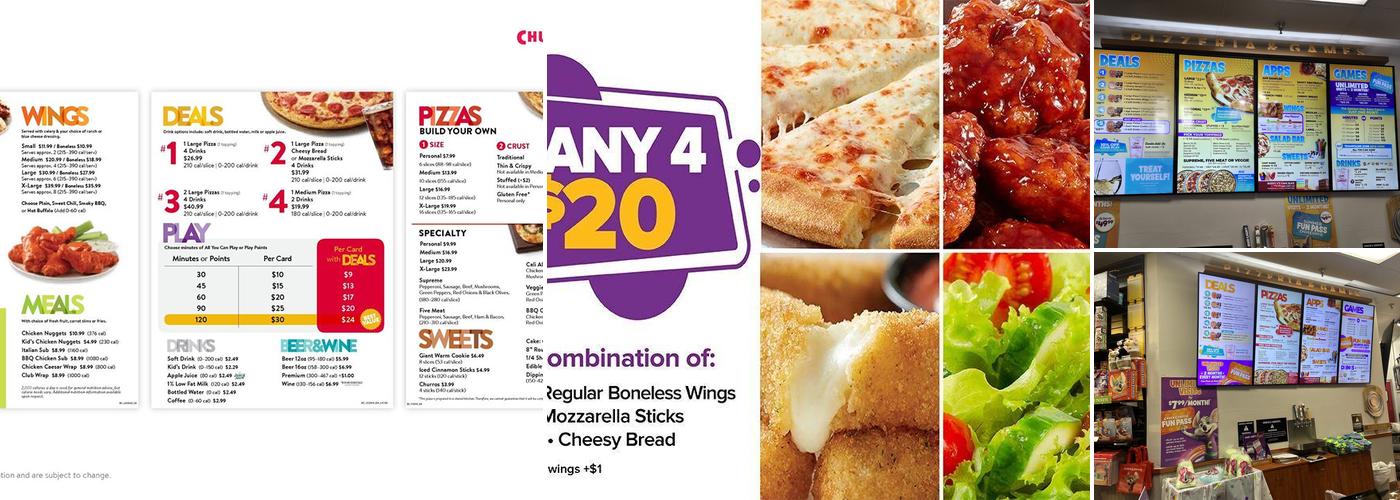 Chuck E. Cheese Menu
