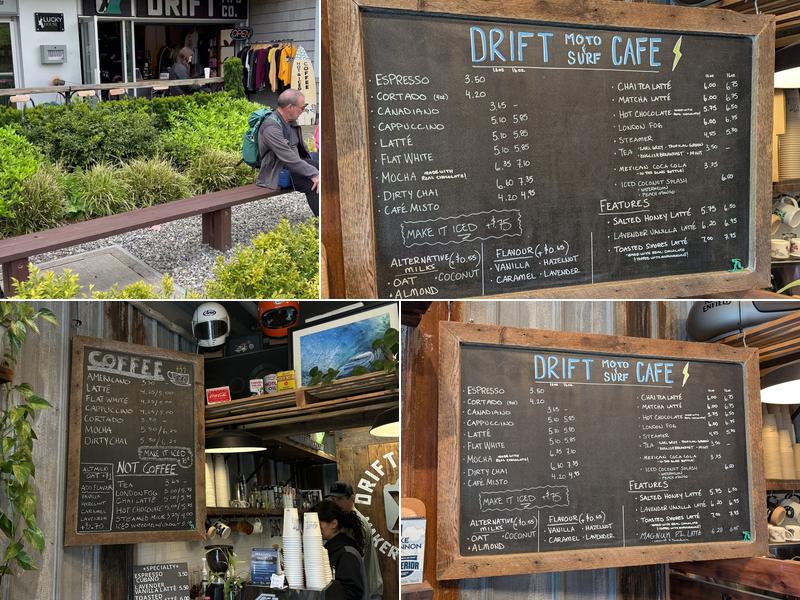 Drift MFG Co. Tofino - Moto Surf Coffee Menu