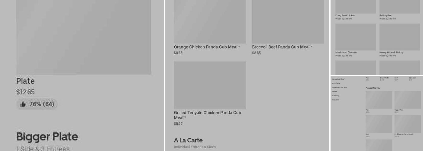 Panda Express Menu