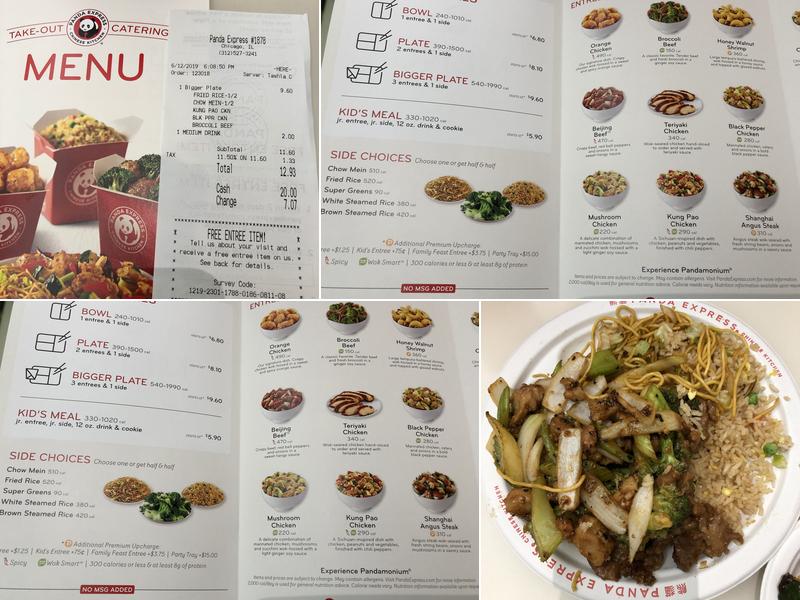 Panda Express Menu