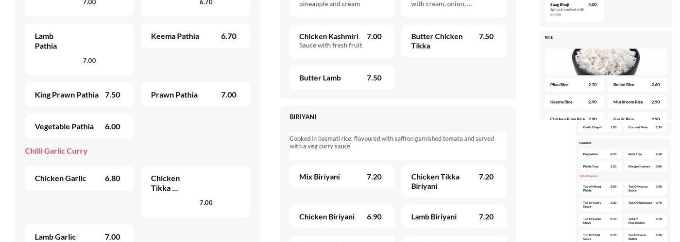 Faisal Asian Takeaway Menu