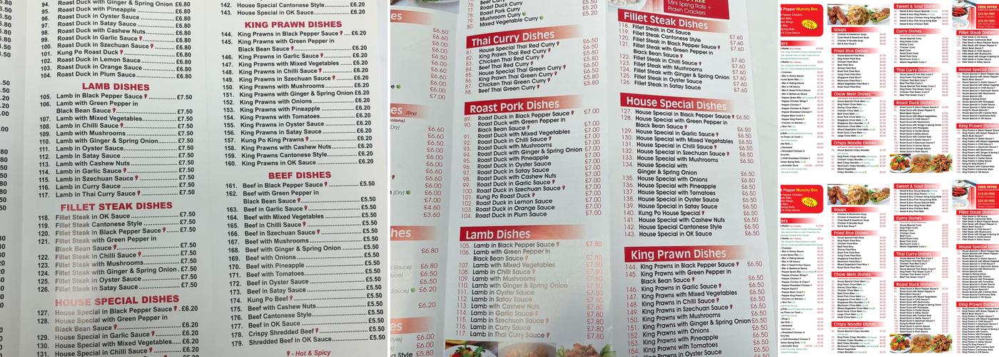 Mayfair Chinese Menu