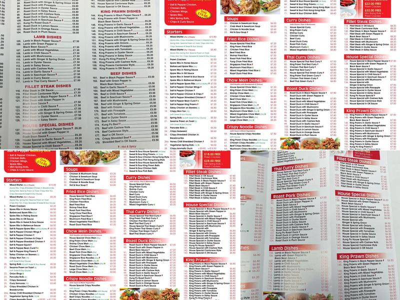 Mayfair Chinese Menu