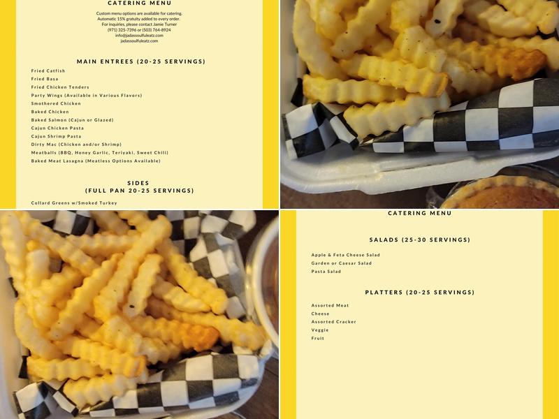 Ja'Das Soulful Eatz Menu