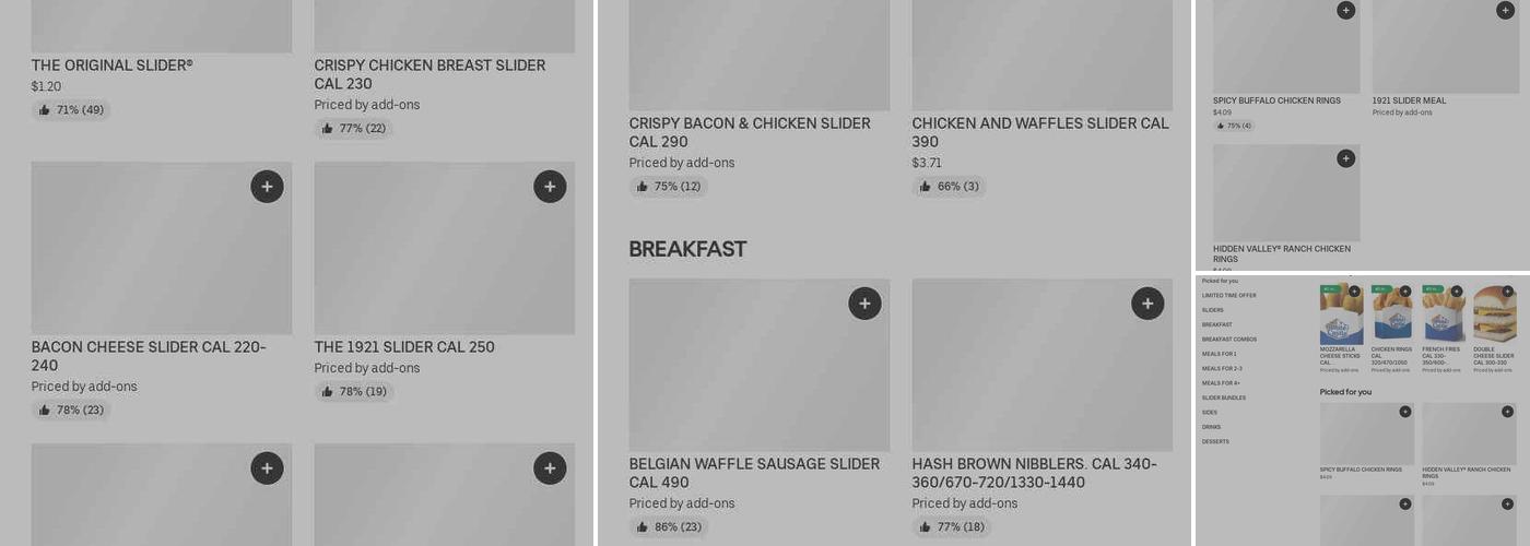 White Castle Menu