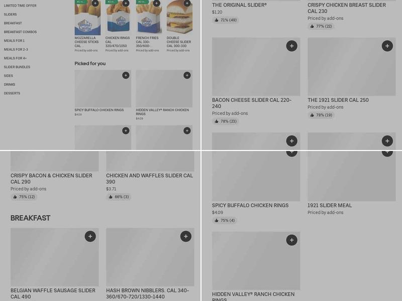 White Castle Menu