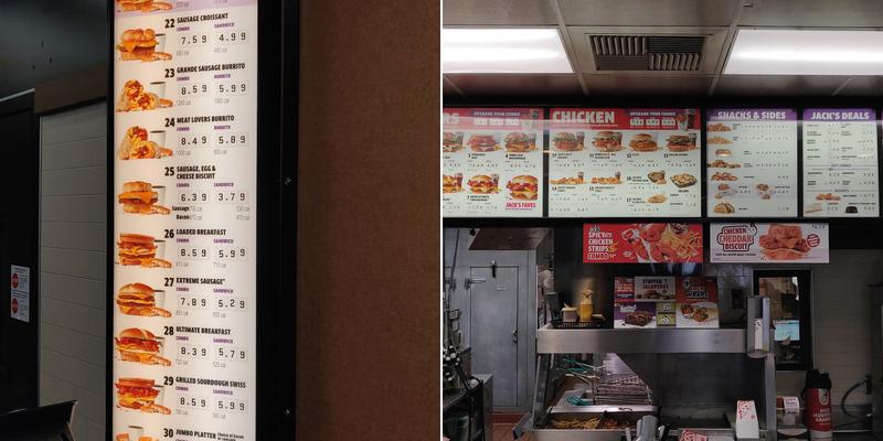 Jack in the Box Menu