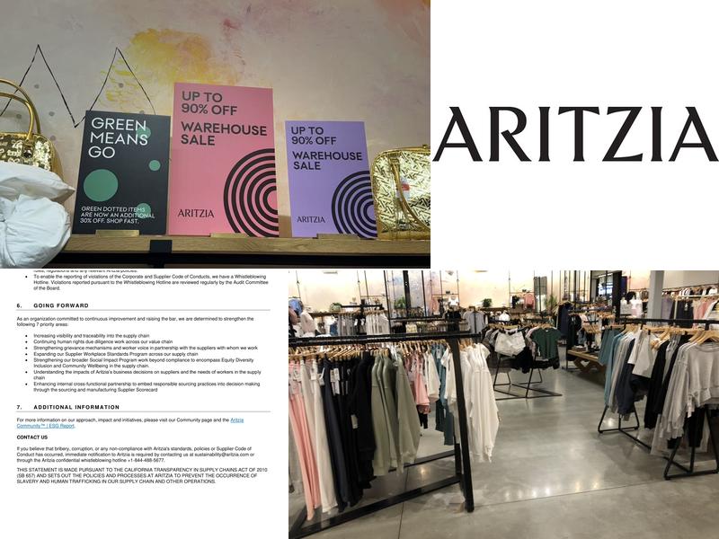 Aritzia Menu