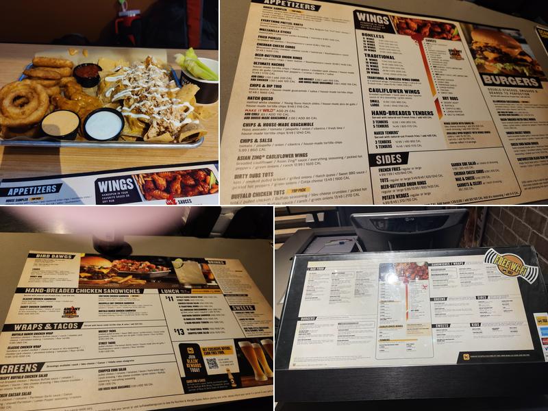 Buffalo Wild Wings Menu