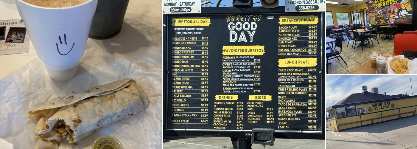 Good day burritos Menu