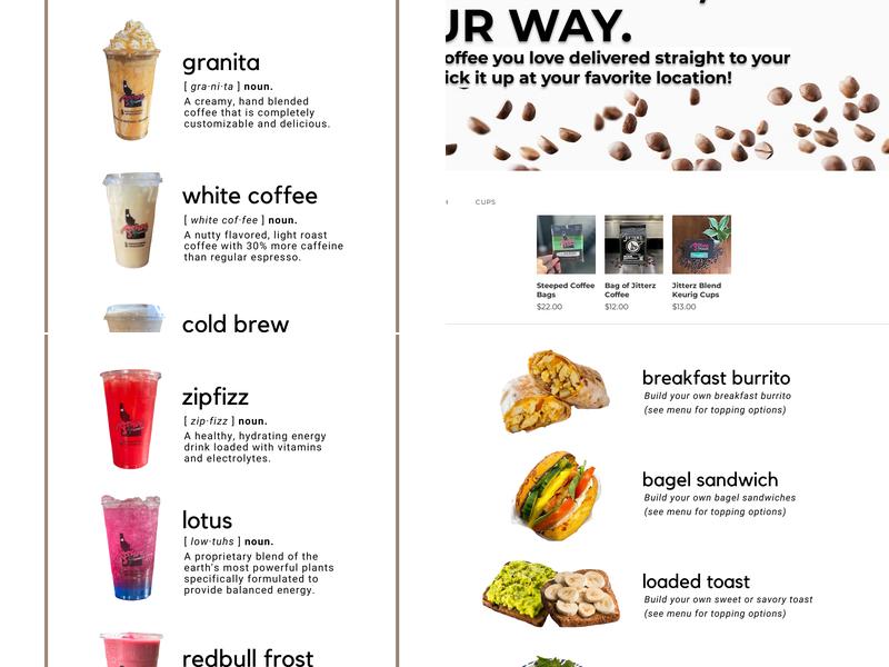 Jitterz Espresso Menu