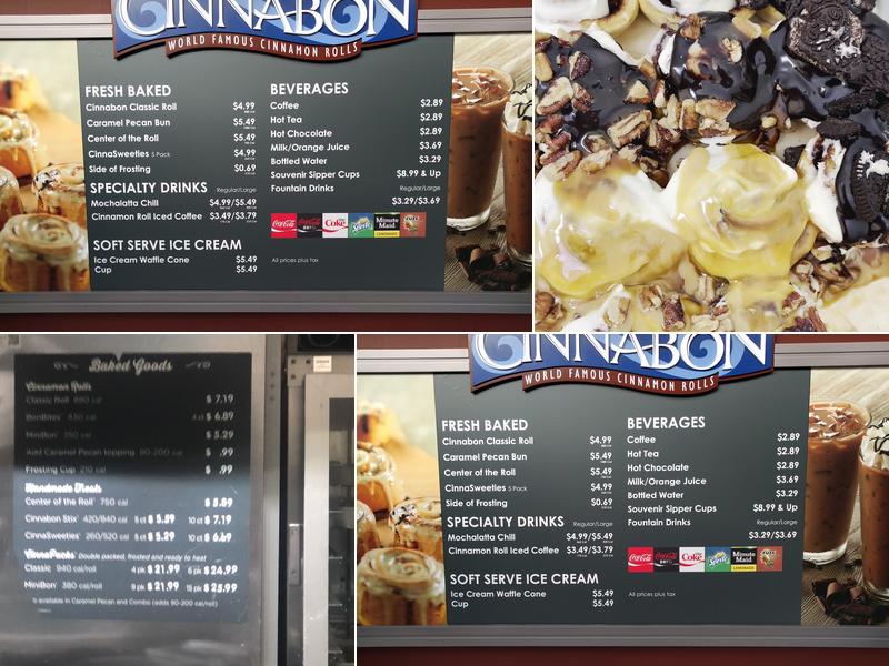 Cinnabon Menu