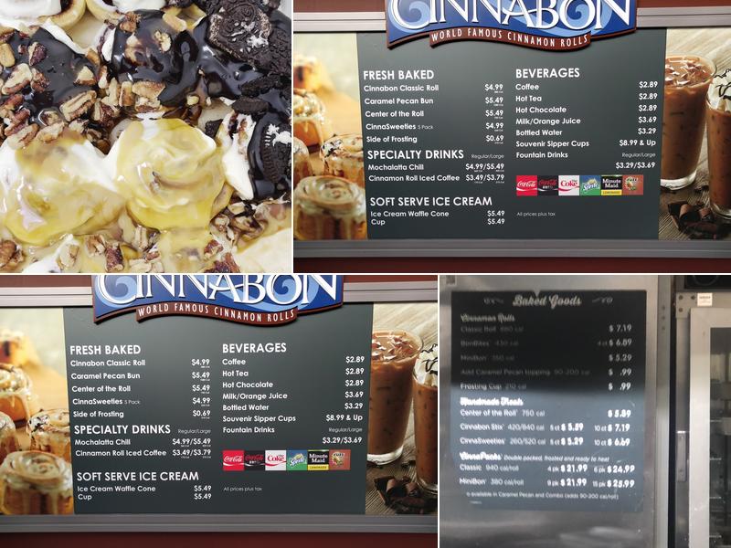 Cinnabon Menu