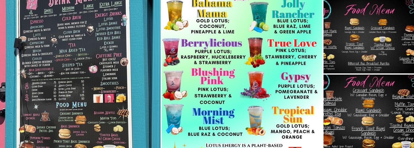 Cup Of Joy Menu