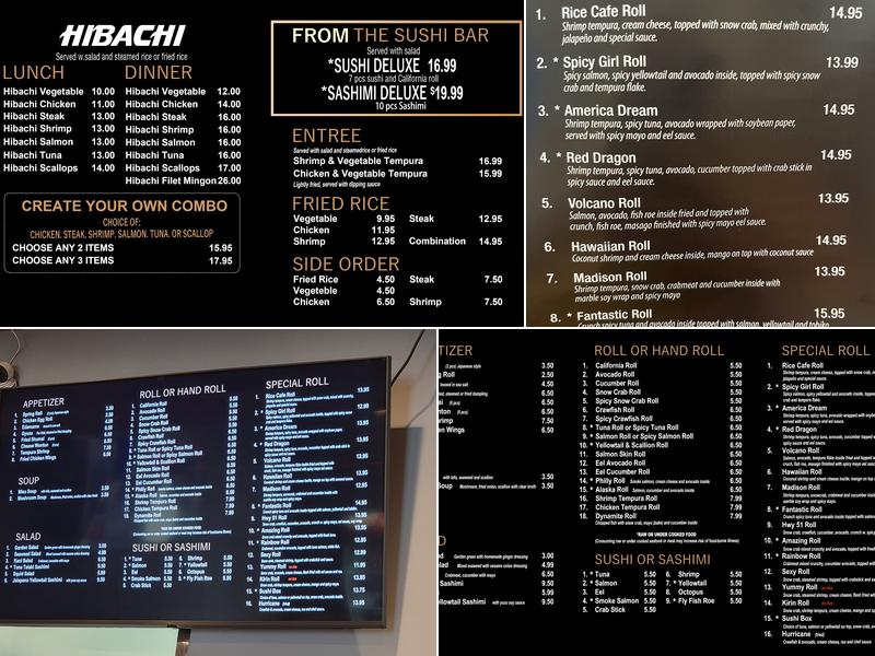 Rice Cafe Menu