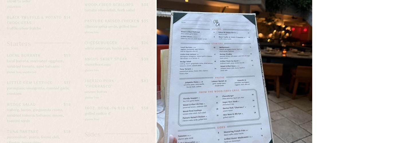 Mayfair Grill Menu
