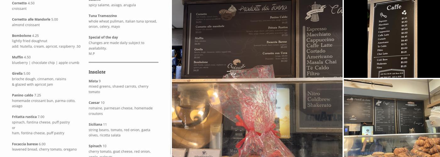 Masseria Caffè & Bakery Menu