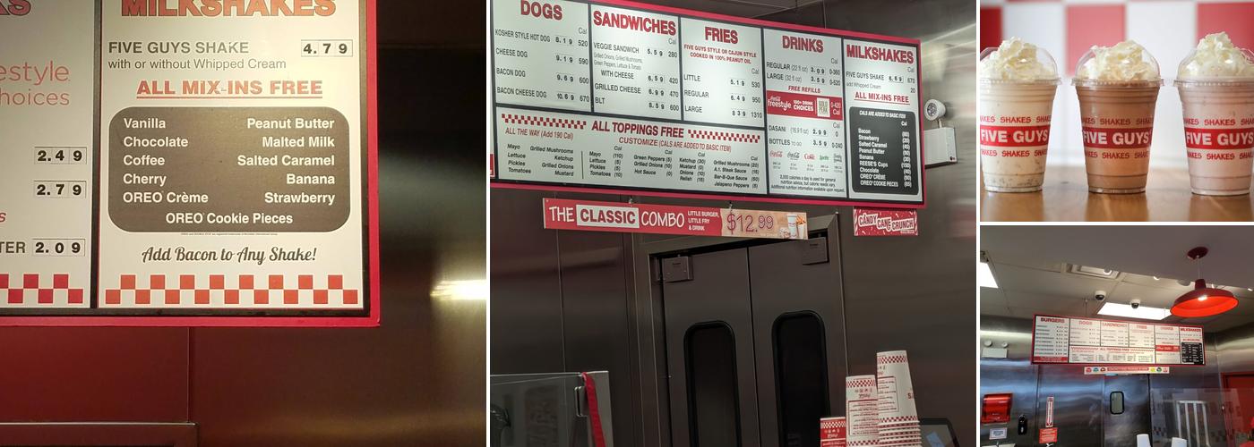 Five Guys Menu
