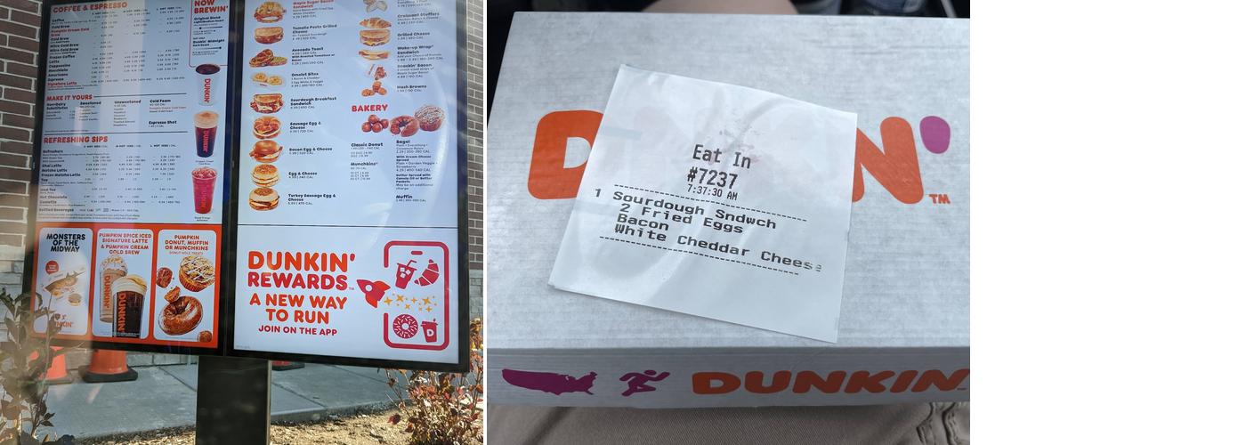 Dunkin' Menu