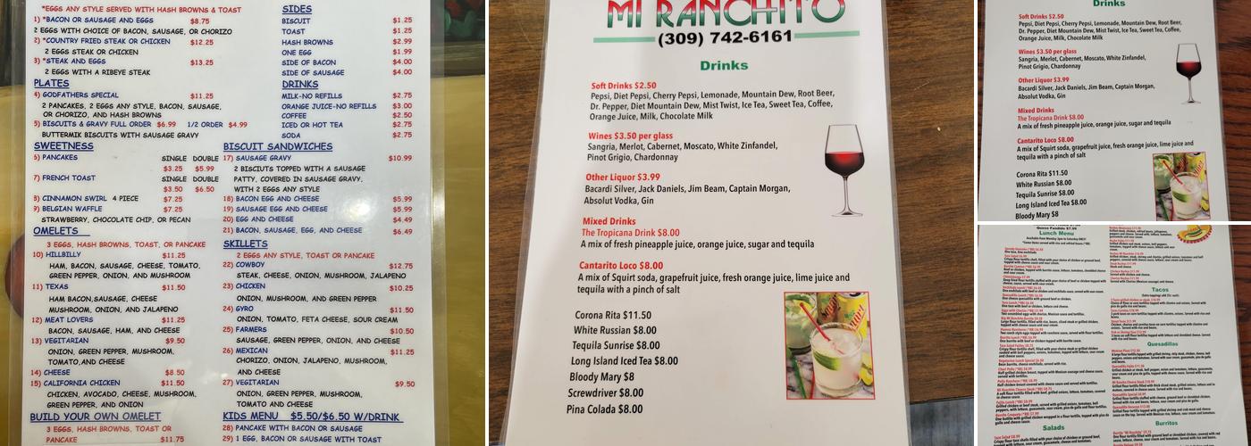 Mi Ranchito Menu