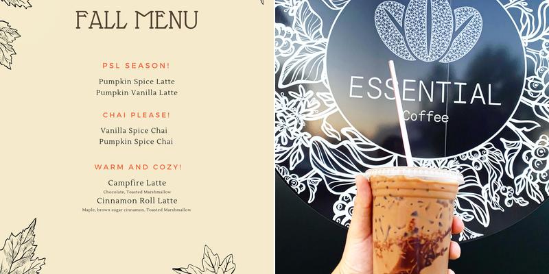 Essential Coffee Menu